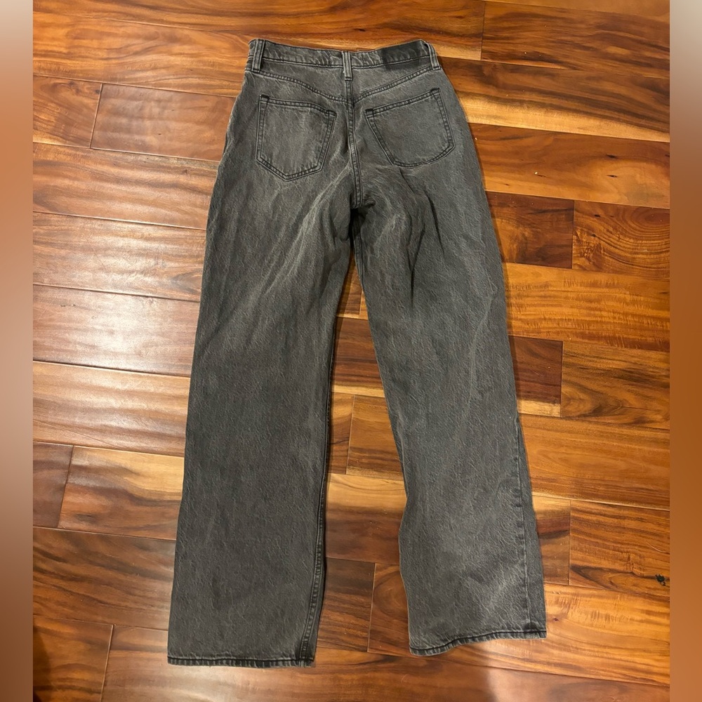 Abercrombie High Rise Loose Jean Dark Gray Size 25 - Picture 3 of 4